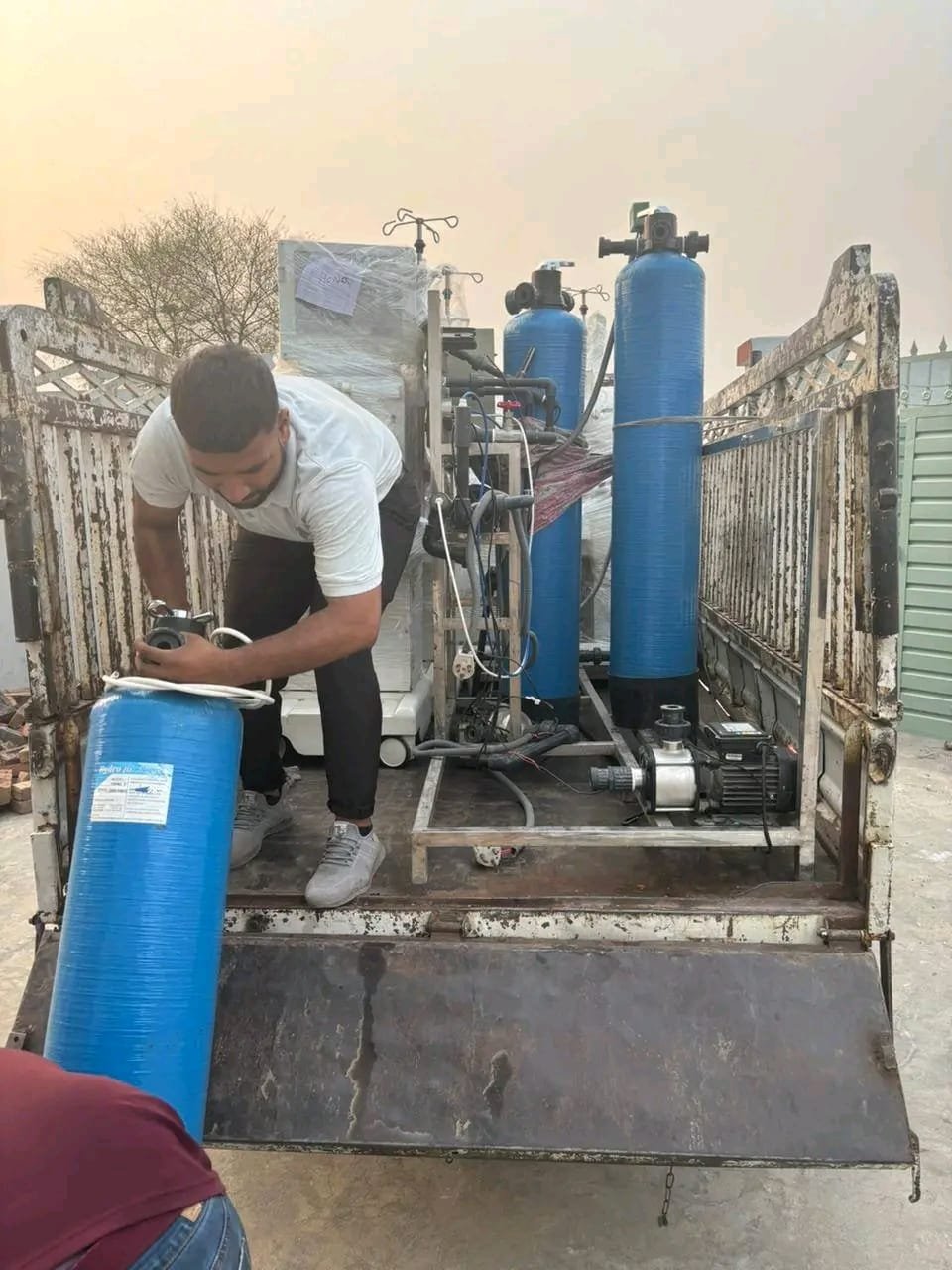 Water filtration equipment arriving for the hospital